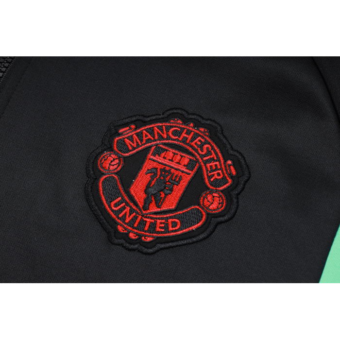 Chandal de Sudadera del Manchester United Nino 23-24 Negro y Rojo